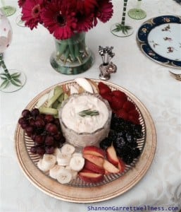 Apricot Fruit Dip with fresh fruit