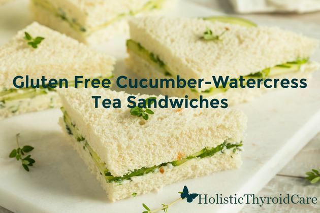 Gluten Free Cucumber Watercress Cream Cheese Tea Sandwiches