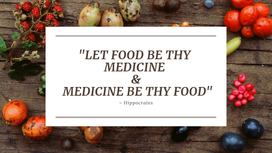 Let Food be thy medicine and medicine be thy food by Hippocrates quote